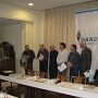 Lutz DJ4VF congratulated all winners. Herbert DF7DJ got the cup on behalf of our contest team.